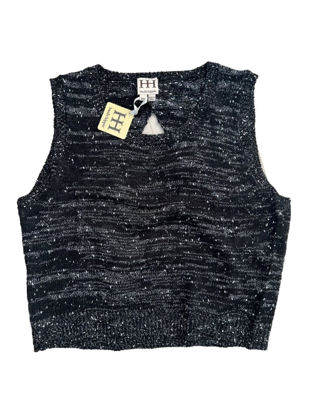 Haute Hippie Crop Knit Open Back Knit Sweater ( XS )